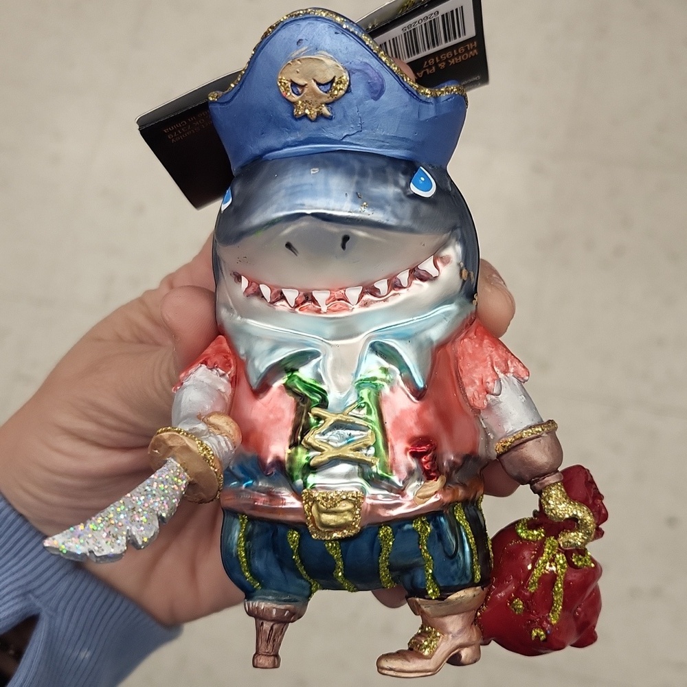 Shark Pirate Ornament Chriatmas Novelty Decor